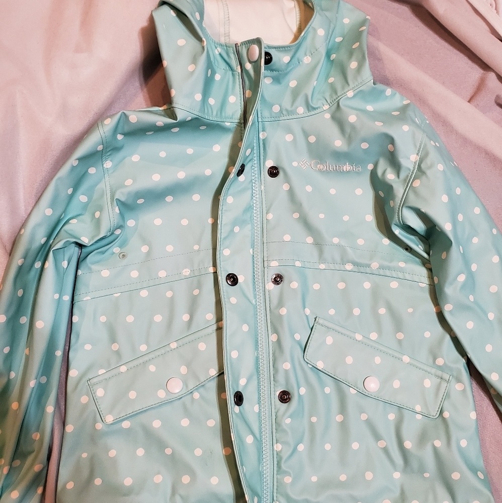 Adorable blue Columbia rain jacket
